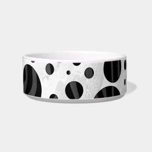 Zebra Polka Dot Black and Grey Print Bowl