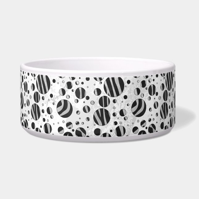 Zebra Polka Dot Black and Light Grey (Right)