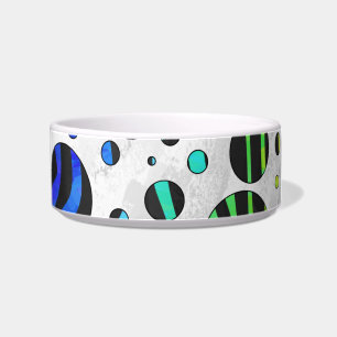 Zebra Polka Dot Black and Rainbow Print Bowl