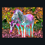 Zebra Pop Art Poster<br><div class="desc">This design is from my 2011 collection :)</div>