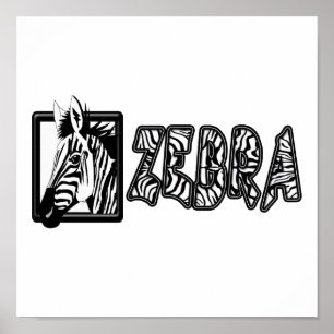 ZEBRA POP OUT POSTER
