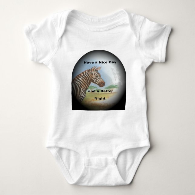 Zebra Portrait, Amboseli: he Spirit of the Savanna Baby Bodysuit (Front)