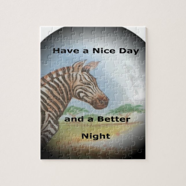 Zebra Portrait, Amboseli: he Spirit of the Savanna Jigsaw Puzzle (Vertical)