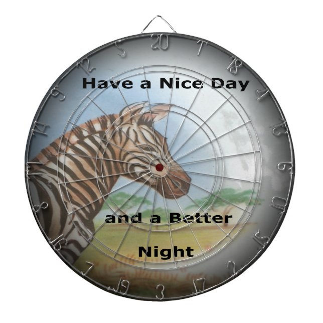 Zebra Portrait, Amboseli: The Spirit of the Savann Dartboard (Front)