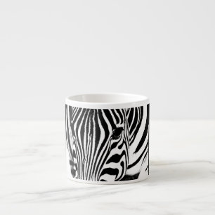 Zebra portrait black and white espresso cup