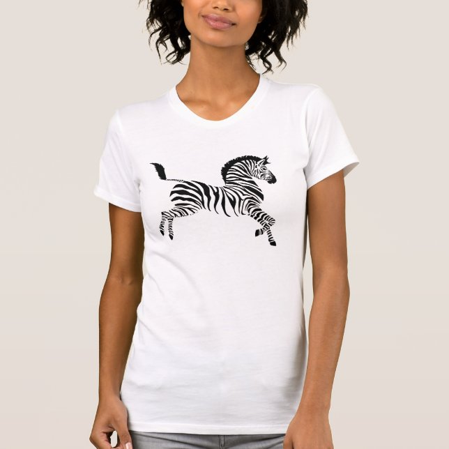 Zebra Prancing T-Shirt (Front)