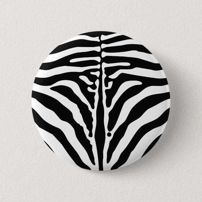 Zebra print 6 cm round badge (Front)