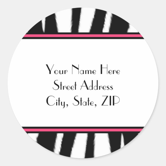 Zebra Print Address Labels (Front)