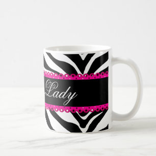 Zebra Print and Lace Coffee Mug