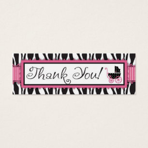 Zebra Print & Baby Carriage Gift Tag
