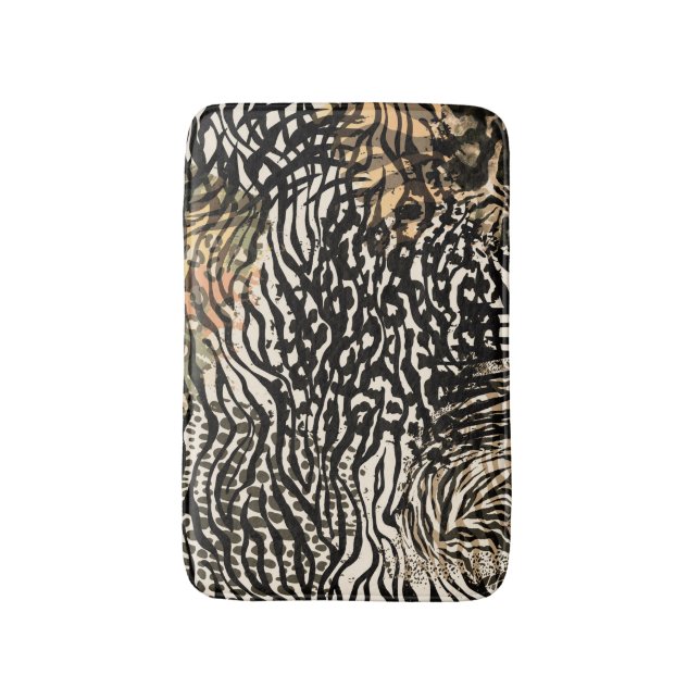Zebra Print Bath Mat  (Front Vertical)
