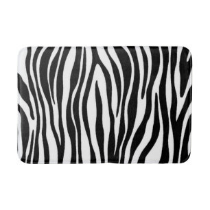 Zebra Print Bath Mat