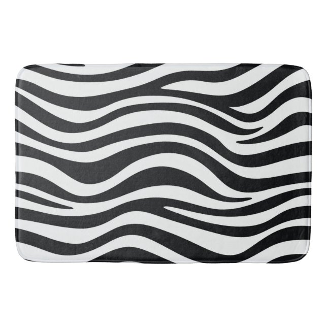 Zebra print bath mat (Front)