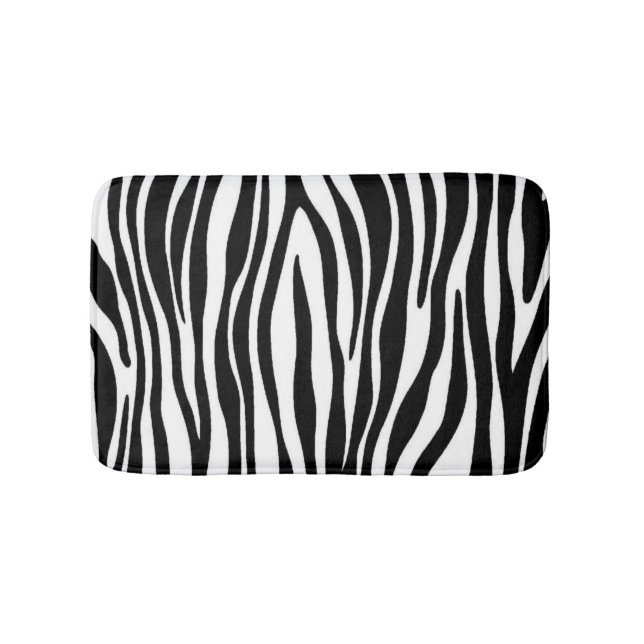 Zebra Print Bath Mat (Front)