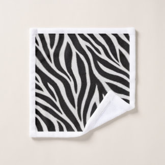 Zebra Print Bath Towel | Black and White Animal Ba