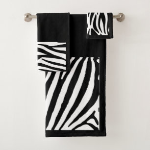 Zebra Print Bathroom Towel Set
