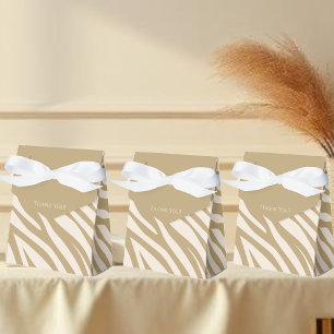 Zebra Print-Beige- Favour Box