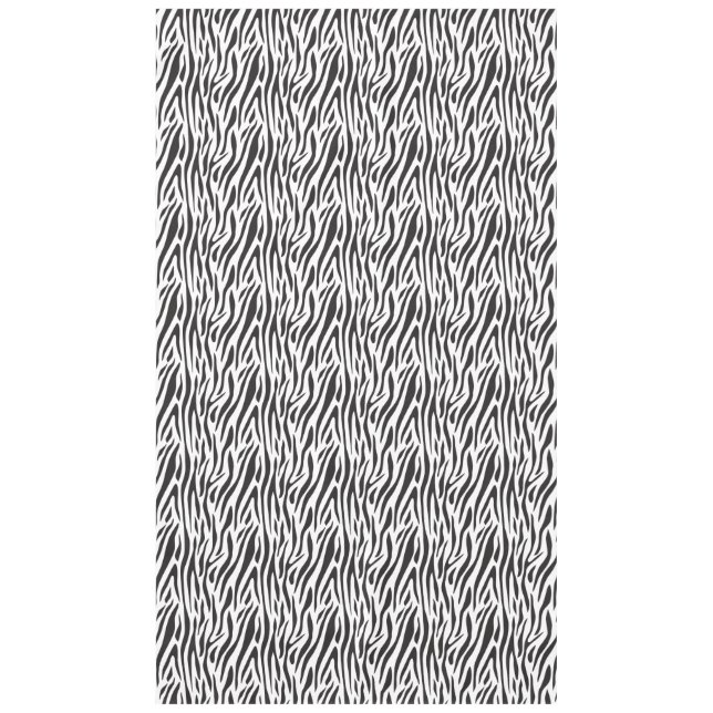 Zebra Print Black and White Party Tablecloth (Front)
