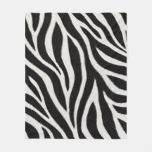 Zebra Print Blanket | Black and White Animal Throw