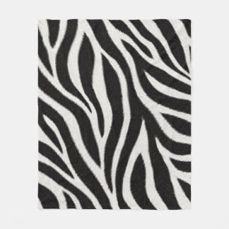 Zebra Print Blanket | Black and White Animal Throw