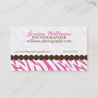 Zebra Print Business Card