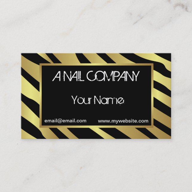 Zebra Print Business Card (Front)