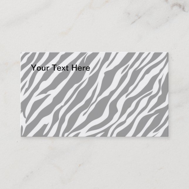Zebra Print Business Card (Front)