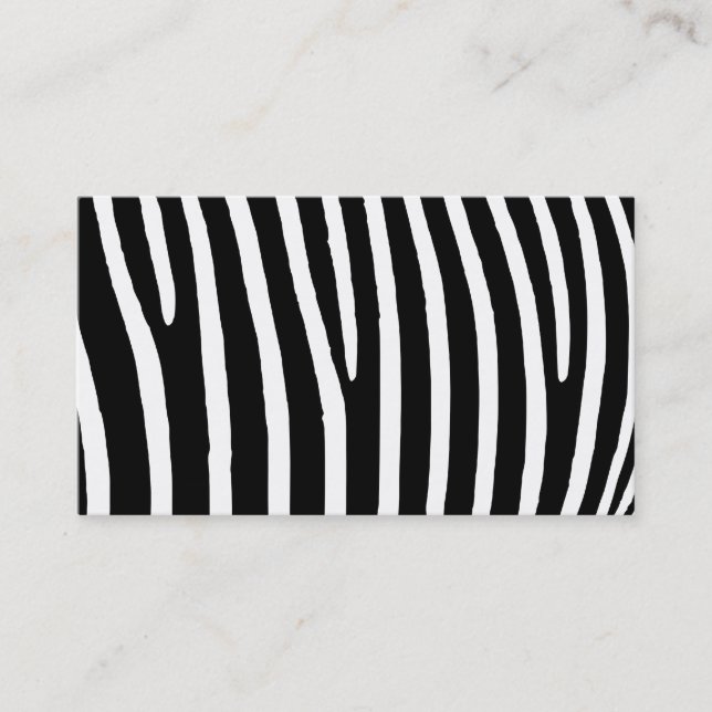 Zebra Print Business Card (Front)