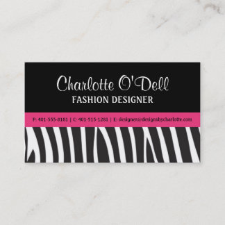 Zebra Print Business Cards