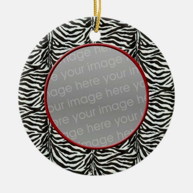 zebra print chic photo Ornaments (Front)
