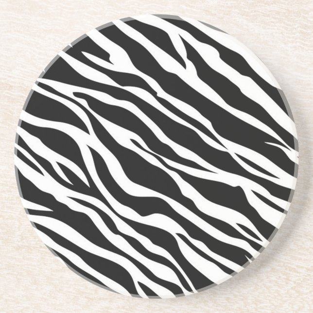 Zebra Print Coaster (Front)