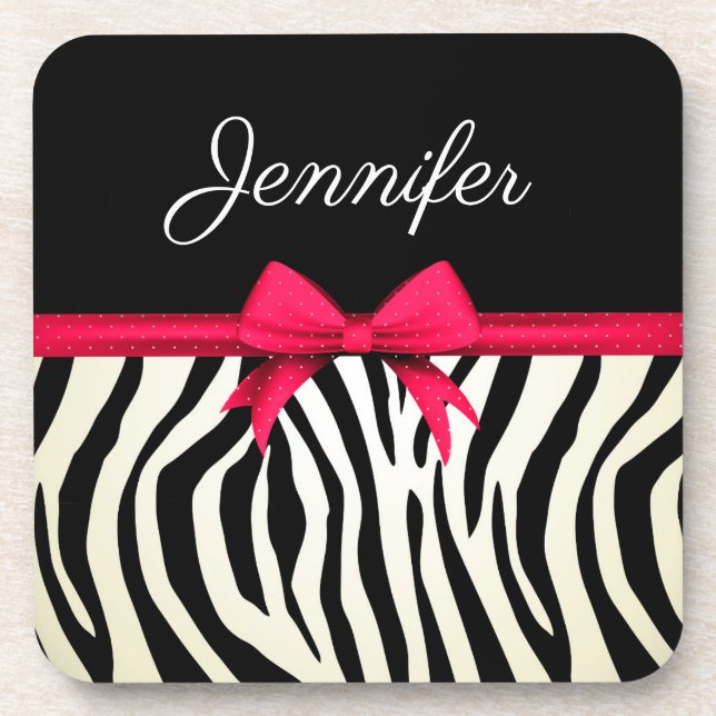 Zebra Print Coaster (Front)
