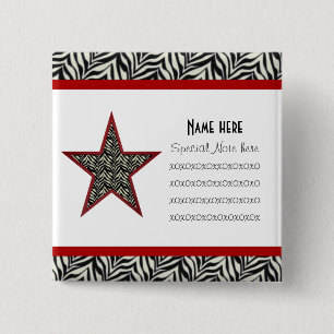 Zebra print Collection Button