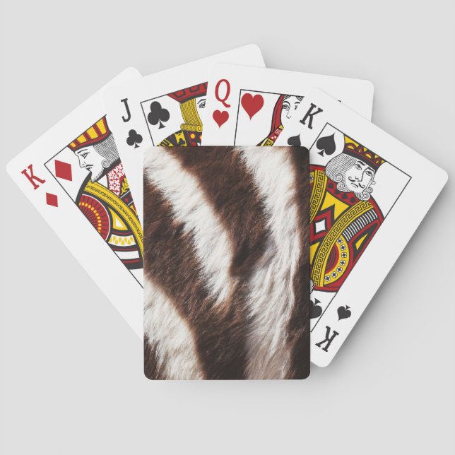 Zebra Print Custom Playing Cards (Back)