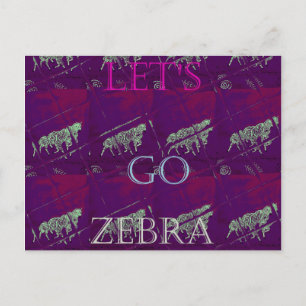 Zebra Print Décor: A Fun Design Postcard