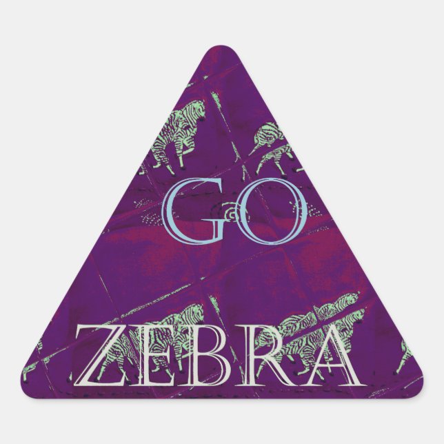 Zebra Print Décor: A Fun Design Triangle Sticker (Front)