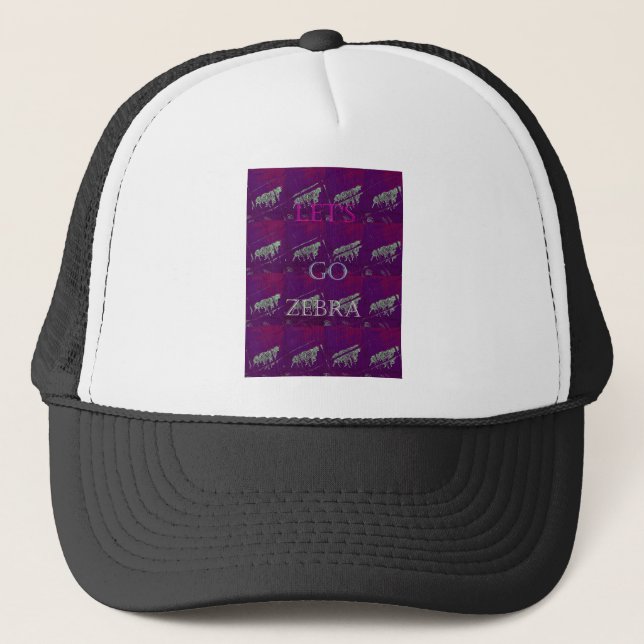 Zebra Print Décor: A Fun Design Trucker Hat (Front)