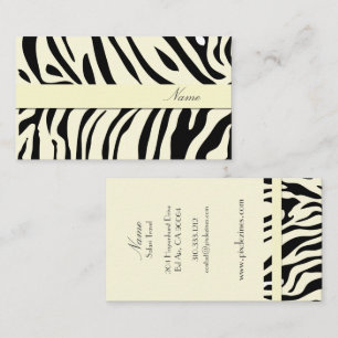 Zebra print /DIY background colour Business Card