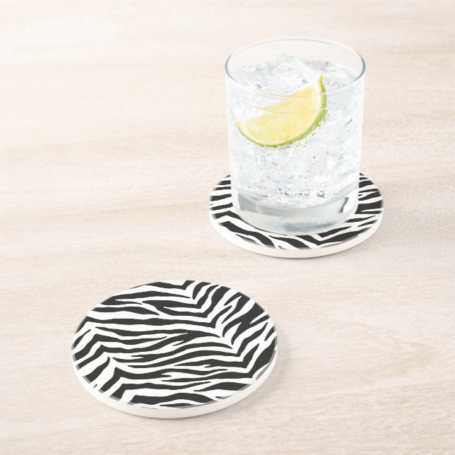 Zebra Print Drink Coaster (Side)