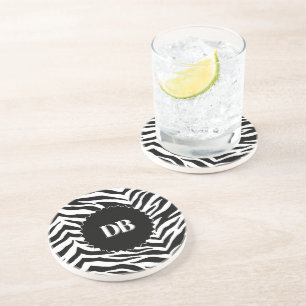 Zebra Print Drink Coaster