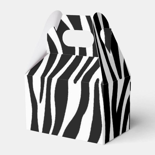 Zebra Print Favour Box (Front Side)