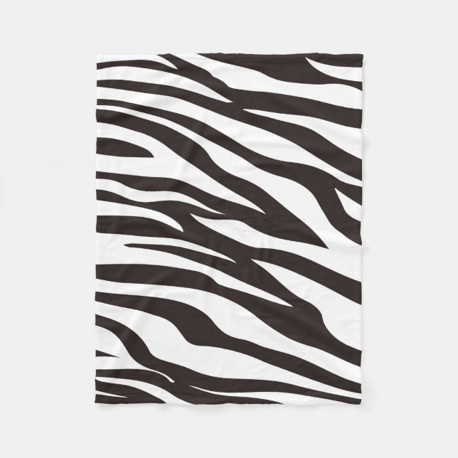 Zebra Print Fleece Blanket (Front)