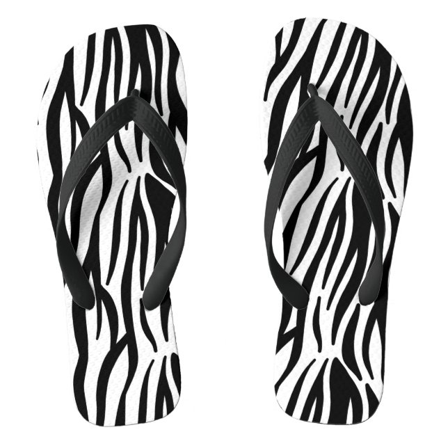 zebra print flip flops (Footbed)