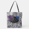 Zebra Print Floral Design Tote Proverbs 3:5-6