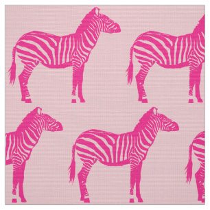 Zebra Print - Fuchsia and light pink Fabric