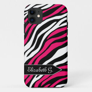 Zebra Print Fuchsia Mix iPhone 5 Case