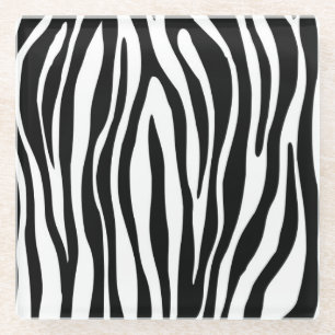 Zebra Print Glass Coaster