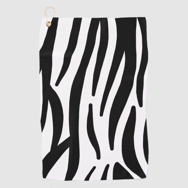 Zebra Print Golf Towel (Front)