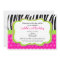 Zebra print Hot pink Bithday Party Invitations