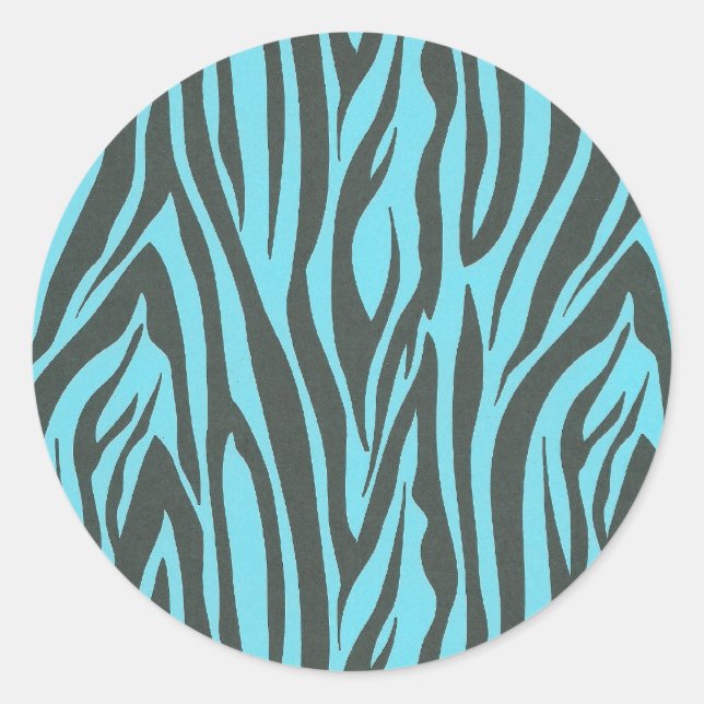 Zebra Print in Turquoise Sticker (Front)